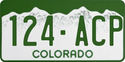 CO license plate 124ACP
