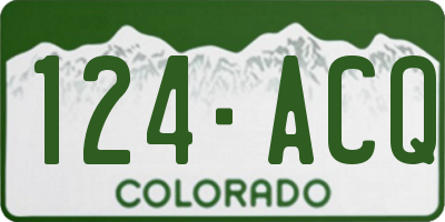 CO license plate 124ACQ