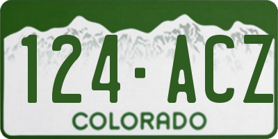 CO license plate 124ACZ