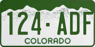 CO license plate 124ADF