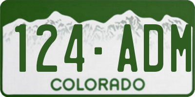 CO license plate 124ADM