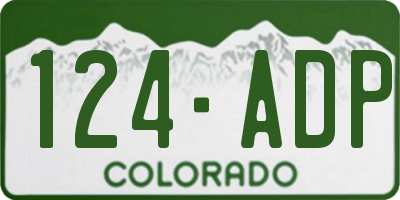 CO license plate 124ADP