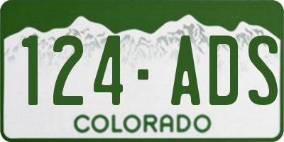 CO license plate 124ADS