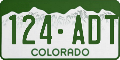 CO license plate 124ADT