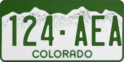 CO license plate 124AEA