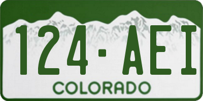 CO license plate 124AEI
