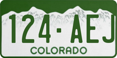CO license plate 124AEJ