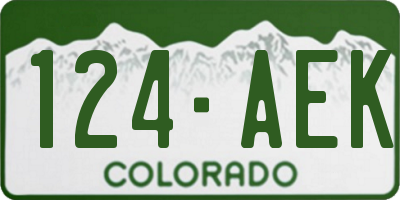 CO license plate 124AEK