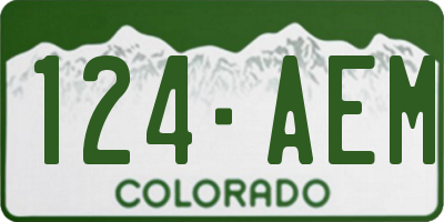 CO license plate 124AEM