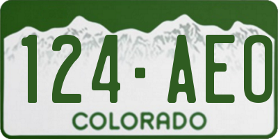 CO license plate 124AEO