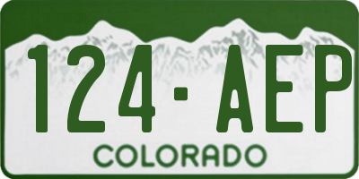 CO license plate 124AEP