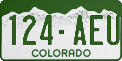 CO license plate 124AEU