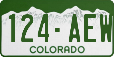 CO license plate 124AEW