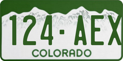 CO license plate 124AEX