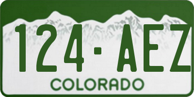 CO license plate 124AEZ