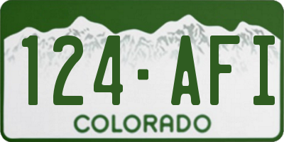 CO license plate 124AFI