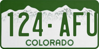 CO license plate 124AFU