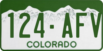 CO license plate 124AFV