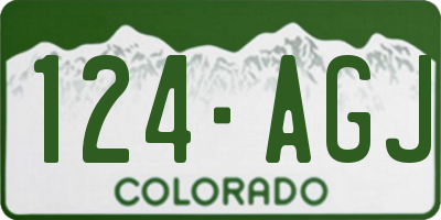 CO license plate 124AGJ