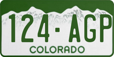 CO license plate 124AGP