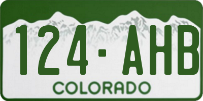 CO license plate 124AHB