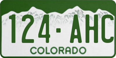 CO license plate 124AHC
