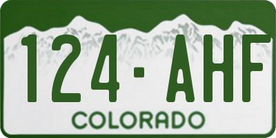 CO license plate 124AHF