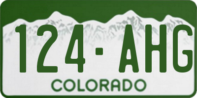 CO license plate 124AHG