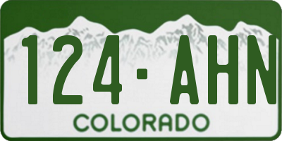 CO license plate 124AHN