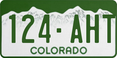 CO license plate 124AHT