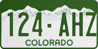 CO license plate 124AHZ