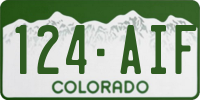 CO license plate 124AIF