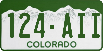 CO license plate 124AII