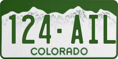 CO license plate 124AIL