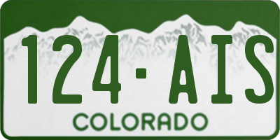 CO license plate 124AIS