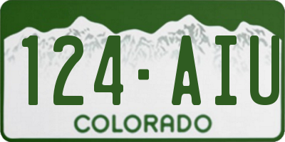 CO license plate 124AIU