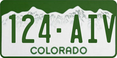 CO license plate 124AIV