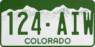 CO license plate 124AIW