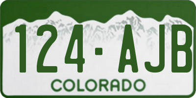 CO license plate 124AJB