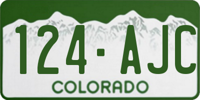 CO license plate 124AJC