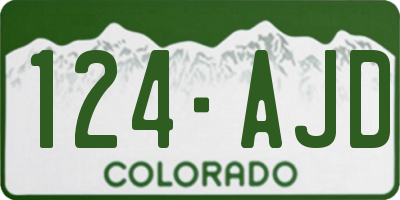 CO license plate 124AJD