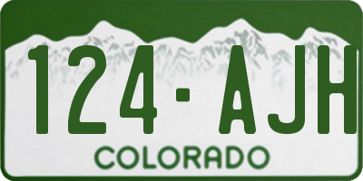 CO license plate 124AJH