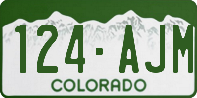 CO license plate 124AJM