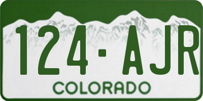 CO license plate 124AJR