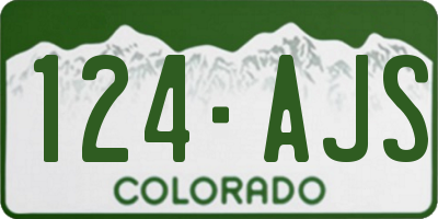 CO license plate 124AJS
