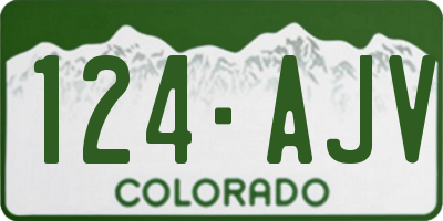 CO license plate 124AJV
