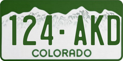 CO license plate 124AKD