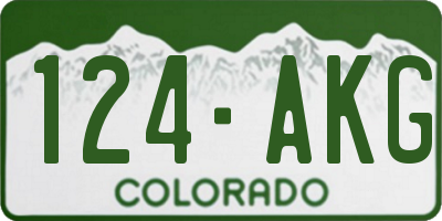 CO license plate 124AKG