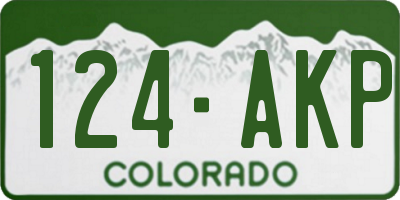 CO license plate 124AKP