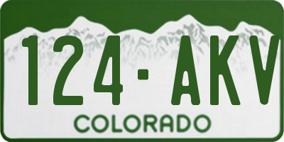 CO license plate 124AKV